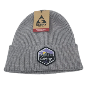 Gerry Grey Roll Cuff Knit Outdoor Midweight Beanie One Size NWT